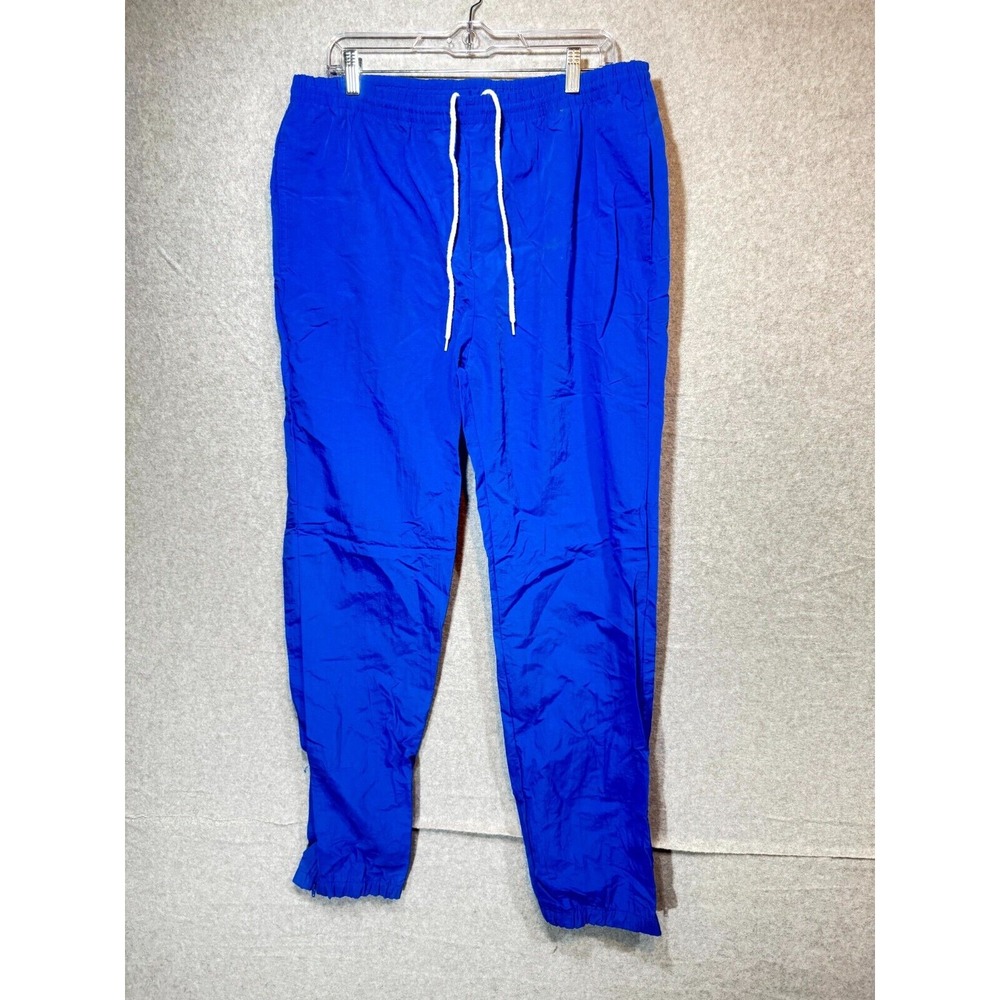 Vintage Wilson Track Pants Lined Zipper‎ Legs Zip Pocket Drawstrings Mens Blue M